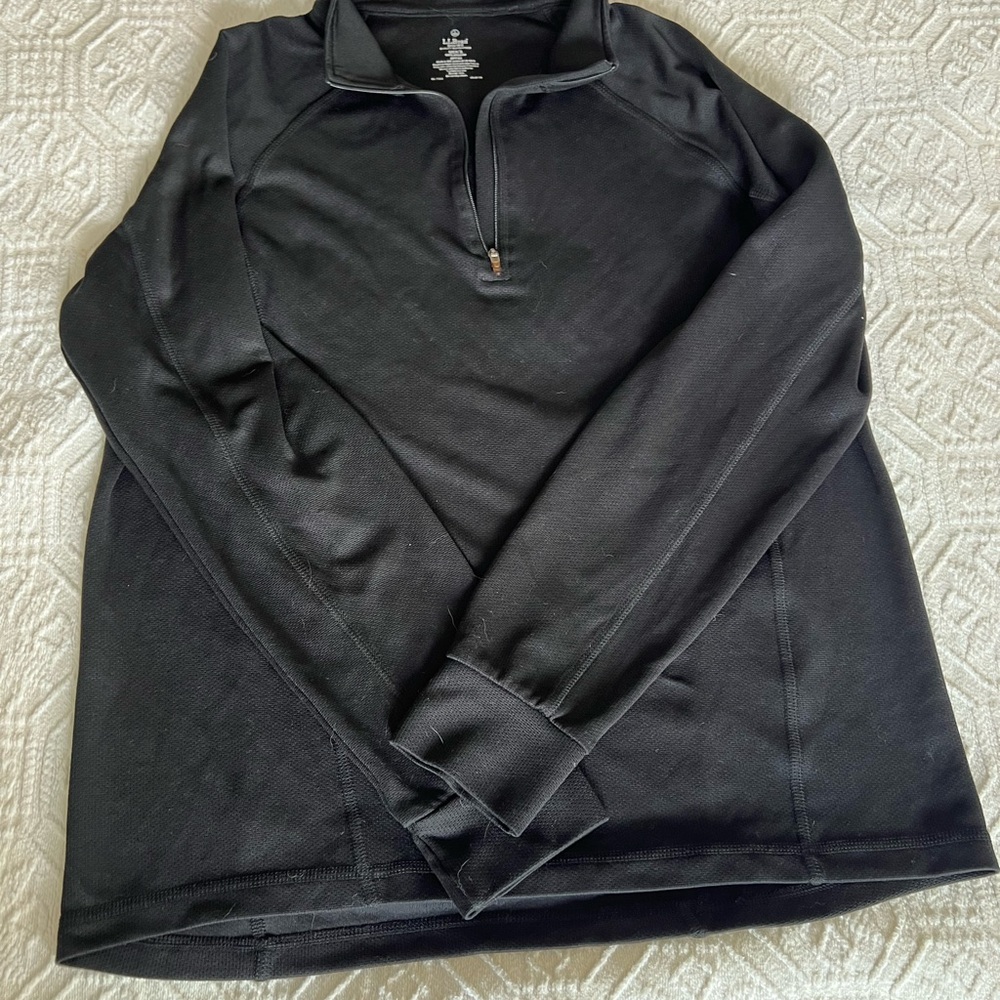 L.L. Bean Black Men's Quarter-Zip Top